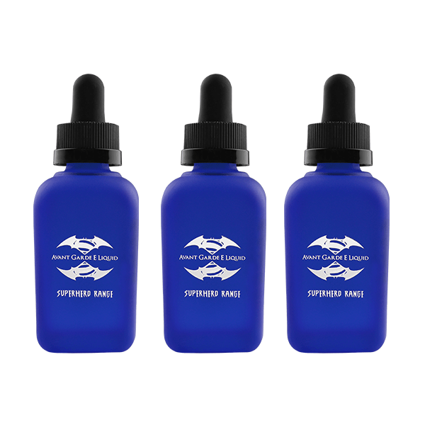 0mg Avant Garde E - liquid Superhero Range Range Glass Shortfill 50ml (Various VG/PG) - Vape Street UK