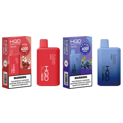 0mg HQD HBAR Disposable Vape Device 6000 Puffs - Vape Street UK