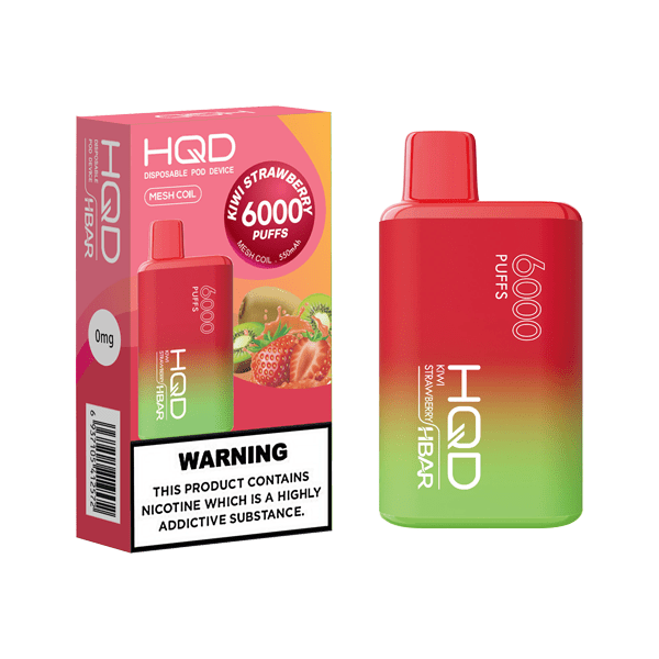 0mg HQD HBAR Disposable Vape Device 6000 Puffs - Vape Street UK