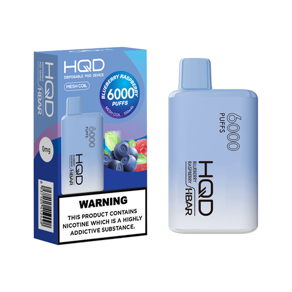 0mg HQD HBAR Disposable Vape Device 6000 Puffs - Vape Street UK