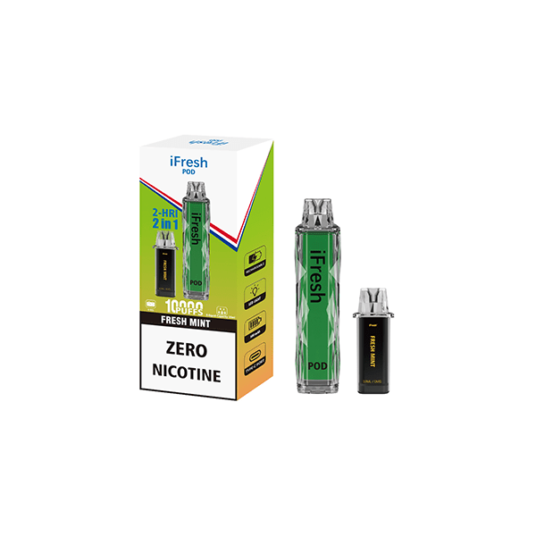 0mg iFresh 10000 Puffs 2in1 Disposable Pod Kit - Vape Street UK