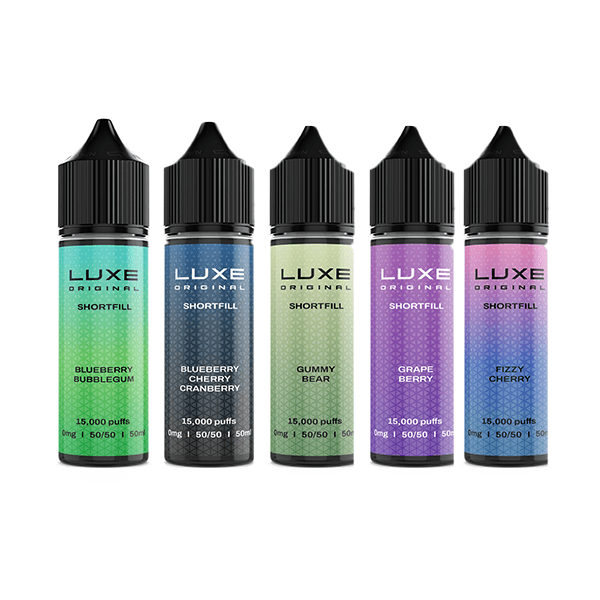 0mg LUXE 50ml Shortfill (50VG/50PG) - 5 Pack - Vape Street UK