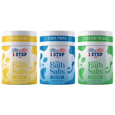 1 Step CBD 1000mg CBD Bath Salts - 500g (BUY 1 GET 1 FREE) - Vape Street UK