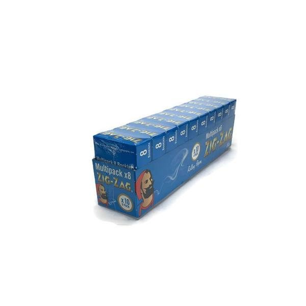 10 Pack x 8 Booklet Zig - Zag Blue Regular Rolling Papers - Vape Street UK