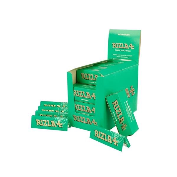 100 Green Multipack Regular Rizla Rolling Papers - Vape Street UK