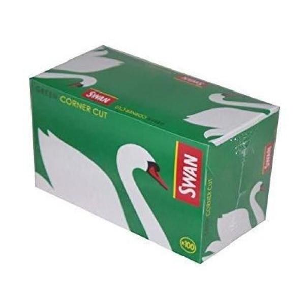 100 Swan Green Regular Corner Cut Rolling Papers - Vape Street UK