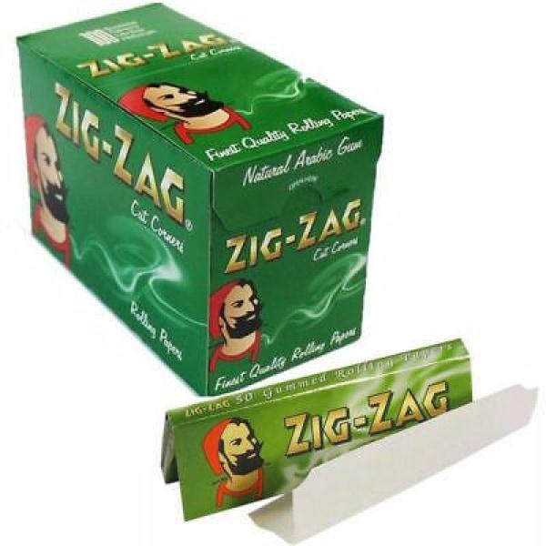 100 Zig - Zag Green Regular Size Rolling Papers - Vape Street UK