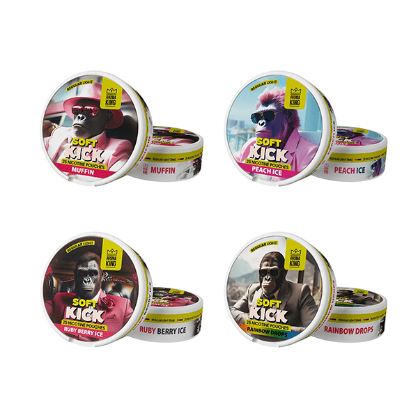 10mg Aroma King Soft Kick Nicotine Pouches - 25 Pouches - Vape Street UK