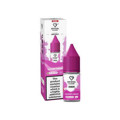 10mg Crystal Clear Nic Salt 10ml (50VG/50PG) - Vape Street UK