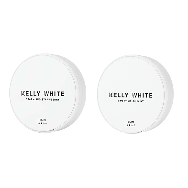 10mg Kelly White Medium Slim Nicotine Pouches - 20 Pouches - Vape Street UK