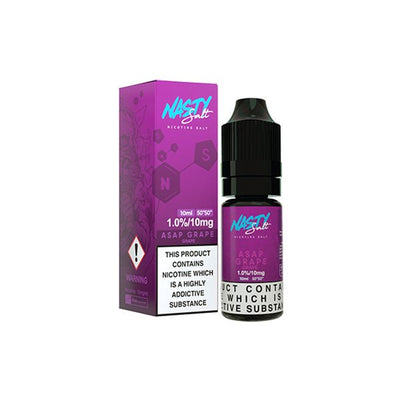 10mg Nasty Salts 10ml Nic Salts (50VG/50PG) - Vape Street UK