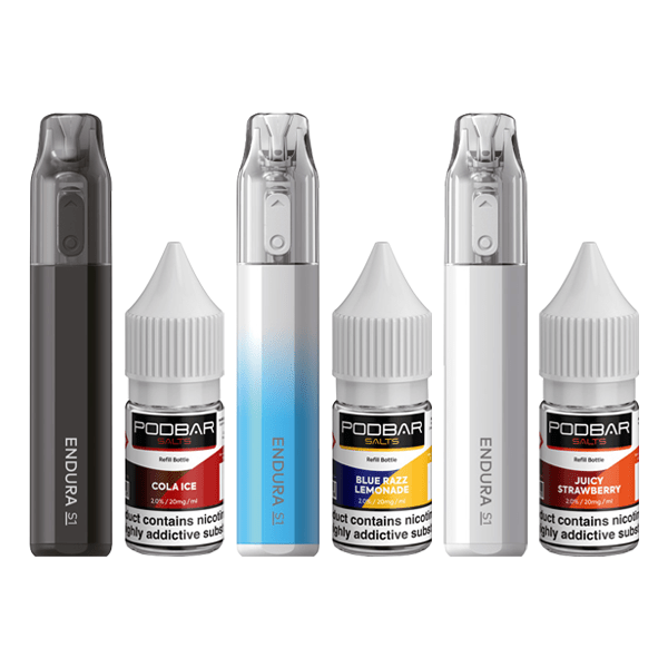 10mg Podbar Salts by Kingston x Innokin Endura S1 Disposable Vape Kit 3500 Puffs - Vape Street UK