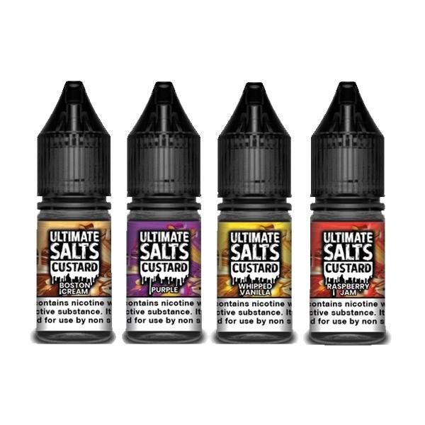 10MG Ultimate Puff Salts Custard 10ML Flavoured Nic Salts - Vape Street UK