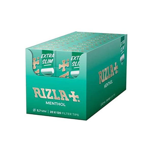 made by: Rizla price:£18.38 20 Rizla Menthol Extra Slim Tips next day delivery at Vape Street UK