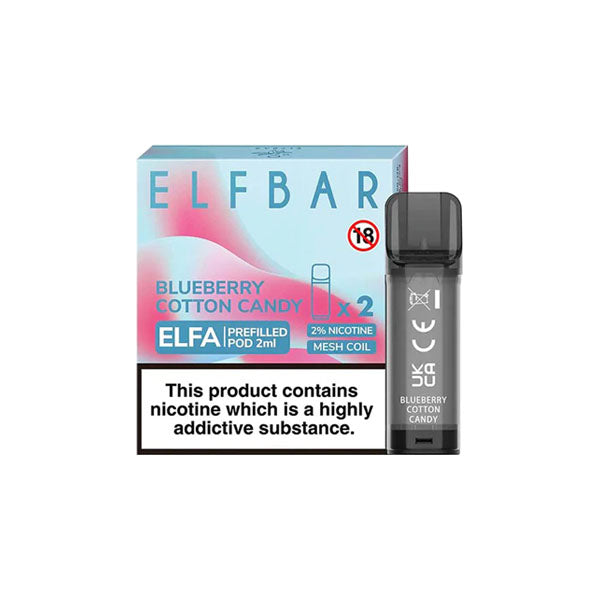 made by: ELF Bar price:£4.68 ELF Bar ELFA 20mg Replacement Prefilled Pods 2ml next day delivery at Vape Street UK