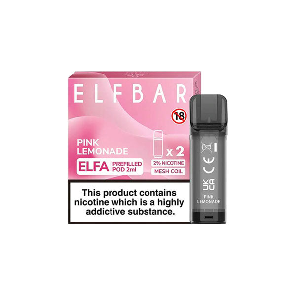 made by: ELF Bar price:£4.68 ELF Bar ELFA 20mg Replacement Prefilled Pods 2ml next day delivery at Vape Street UK