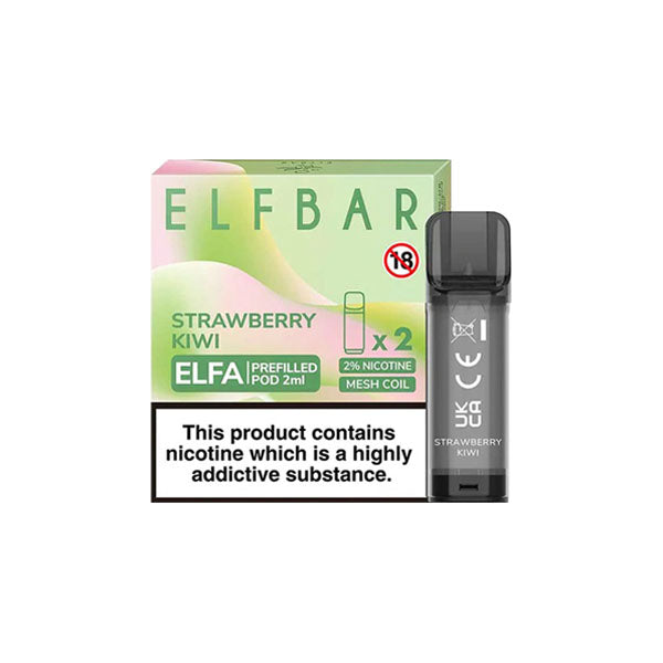 made by: ELF Bar price:£4.68 ELF Bar ELFA 20mg Replacement Prefilled Pods 2ml next day delivery at Vape Street UK