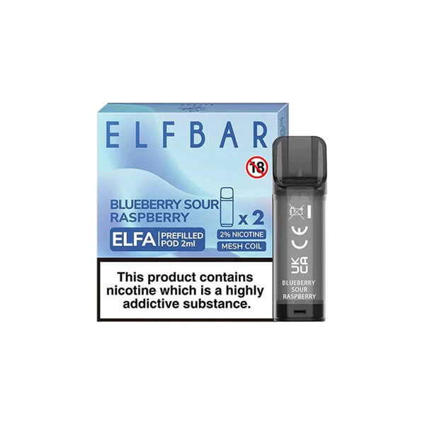 made by: ELF Bar price:£4.68 ELF Bar ELFA 20mg Replacement Prefilled Pods 2ml next day delivery at Vape Street UK