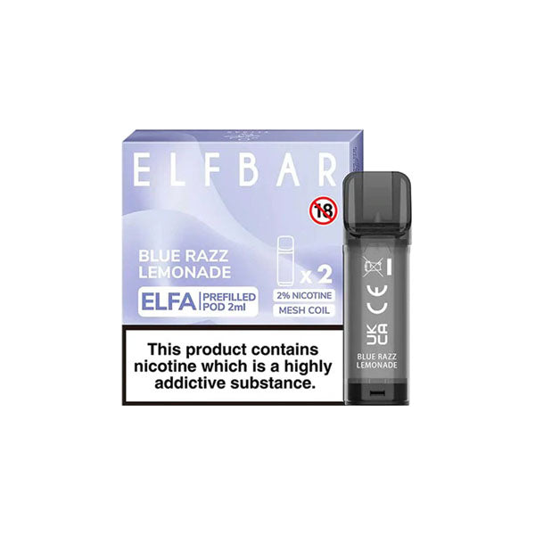 made by: ELF Bar price:£4.68 ELF Bar ELFA 20mg Replacement Prefilled Pods 2ml next day delivery at Vape Street UK