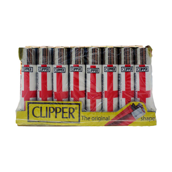 made by: Clipper price:£56.70 40 Clipper CP11RH Classic Flint England Flag Lighters - CL5C048UKH next day delivery at Vape Street UK