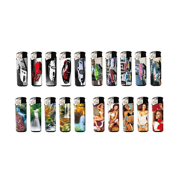 50 x 4Smoke Electronic Printed Lighters - ZY218DK