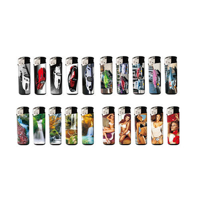 50 x 4Smoke Electronic Printed Lighters - ZY218DK