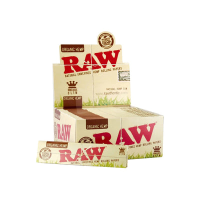 made by: Raw price:£32.55 50 Raw Organic Hemp King Size Slim Rolling Papers next day delivery at Vape Street UK