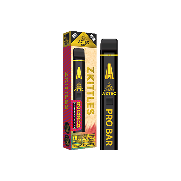 Aztec CBD 1800mg Pro Bar CBD Disposable Vape Device 2500 Puffs