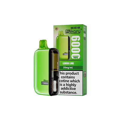 made by: Sikary price:£8.55 20mg Sikary S6000 Disposable Pod Vape Kit 6000 Puffs (Buy 2 Get 1 Free) next day delivery at Vape Street UK