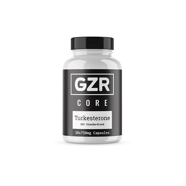 made by: GZR price:£9.00 GZR 750mg Turkesterone Capsules - 30 Capsules next day delivery at Vape Street UK