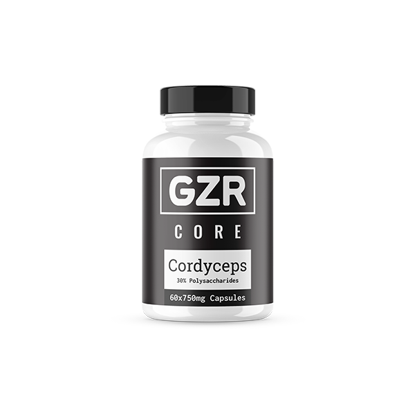 made by: GZR price:£7.74 GZR 750mg Cordyceps Capsules - 60 Capsules next day delivery at Vape Street UK