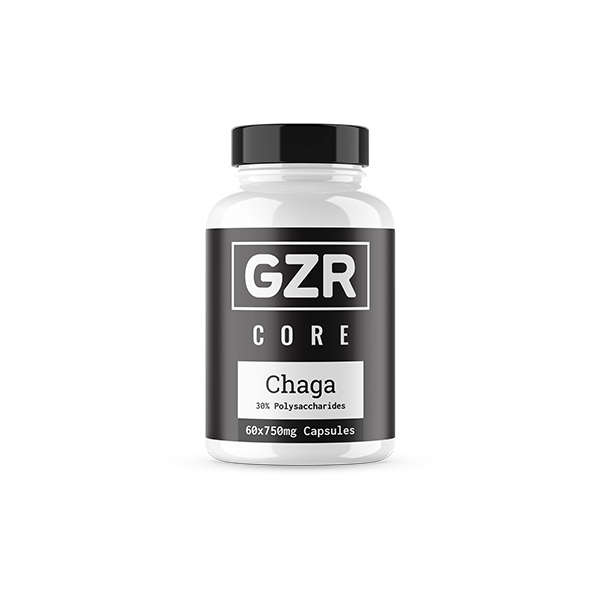 made by: GZR price:£7.74 GZR 750mg Chaga Capsules - 60 Capsules next day delivery at Vape Street UK