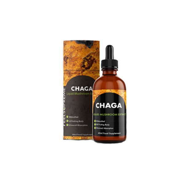 made by: Feel Supreme price:£29.70 Feel Supreme Chaga Mushroom Liquid 60ml next day delivery at Vape Street UK