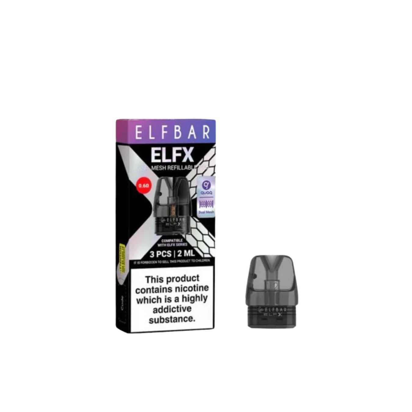 Elf Bar ELFX Empty Refillable Pods 2ml - 3 pcs