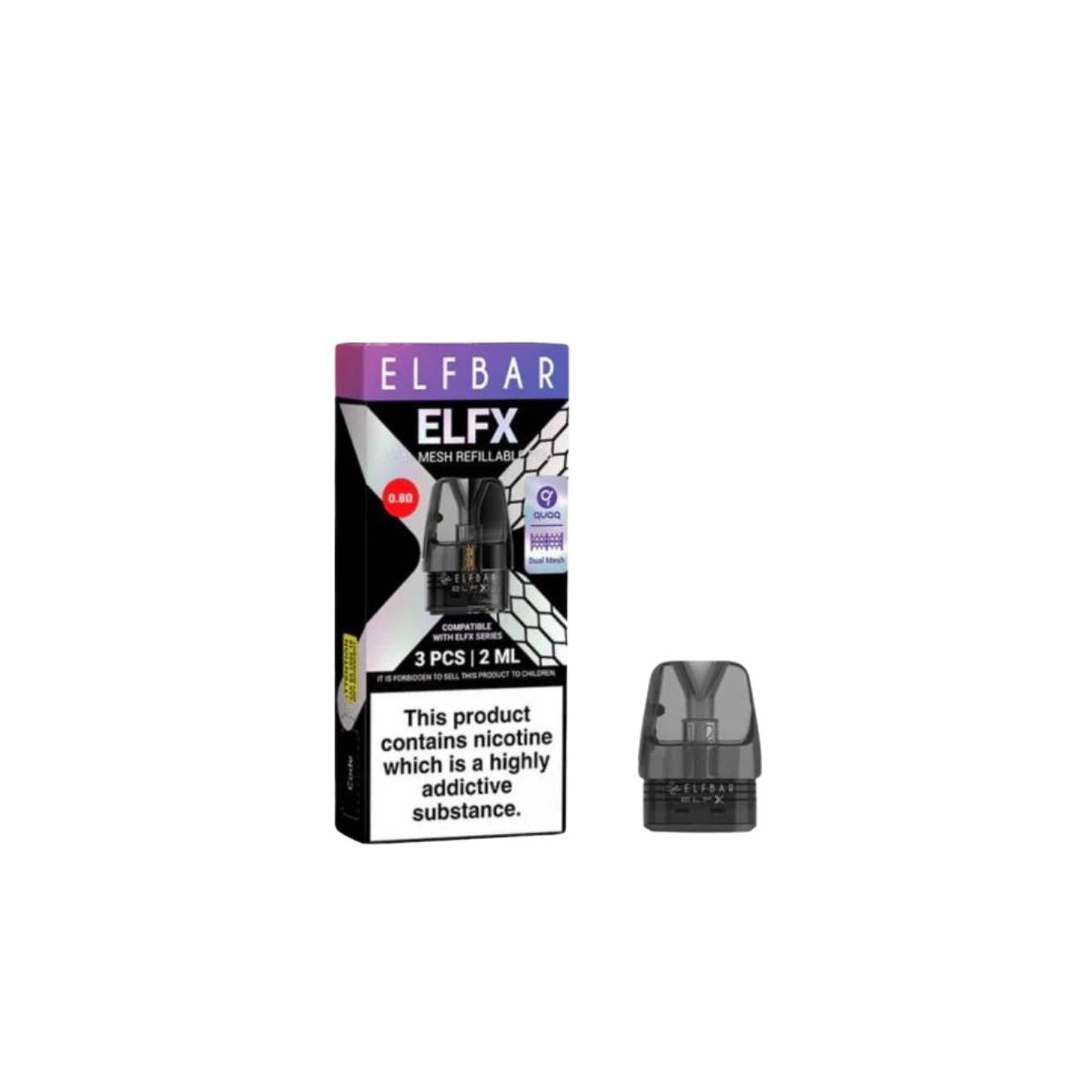 Elf Bar ELFX Empty Refillable Pods 2ml - 3 pcs