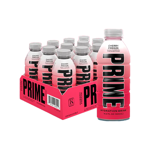 made by: Prime price:£10.35 PRIME Hydration USA Cherry Freeze Sports Drink 500ml next day delivery at Vape Street UK