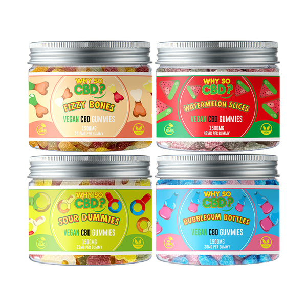 Why So CBD? 1500mg Broad Spectrum CBD Small Vegan Gummies - 11 Flavours