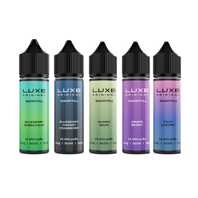 0mg LUXE 50ml Shortfill (50VG/50PG) - 5 Pack