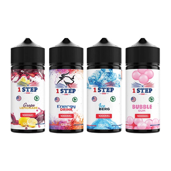 made by: 1 Step CBD price:£23.90 1 Step CBD 1000mg CBD E-liquid 120ml next day delivery at Vape Street UK