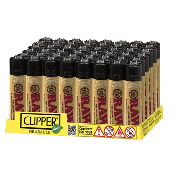 made by: Clipper price:£104.90 48 Clipper RAW Printed Refillable Lighters next day delivery at Vape Street UK