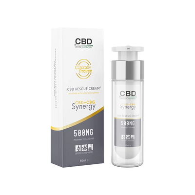 made by: CBD by British Cannabis price:£42.73 CBD By British Cannabis Synergy 500mg CBG + CBD Rescue Cream - 50ml next day delivery at Vape Street UK