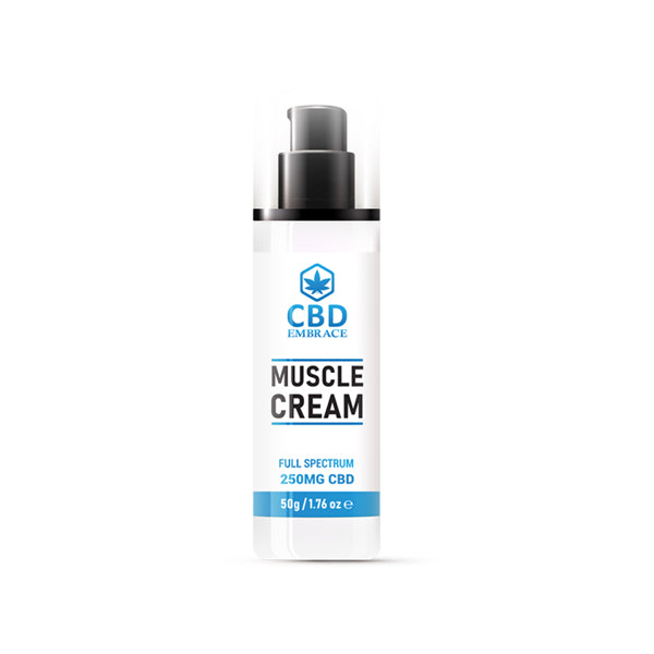 made by: CBD Embrace price:£17.08 CBD Embrace 250mg Full Spectrum CBD Muscle Cream - 50g next day delivery at Vape Street UK