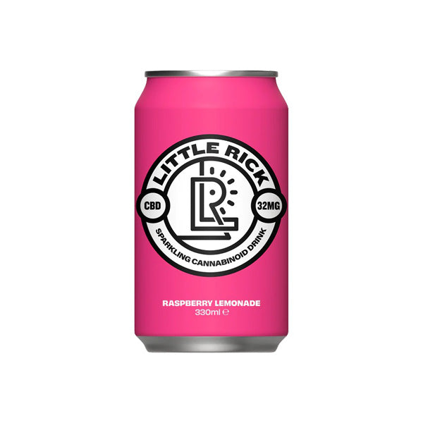 made by: Little Rick price:£33.21 12 x Little Rick 32mg CBD (CBG) Sparkling 330ml Raspberry Lemonade next day delivery at Vape Street UK