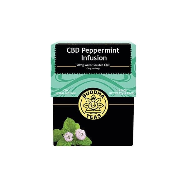 made by: Buddha Teas price:£19.38 Buddha Teas 5mg CBD Tea Bags - Peppermint Infusion next day delivery at Vape Street UK