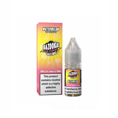 made by: Bazooka price:£3.99 10mg Bazooka Sour Straws 10ml Nic Salts (50VG/50PG) next day delivery at Vape Street UK