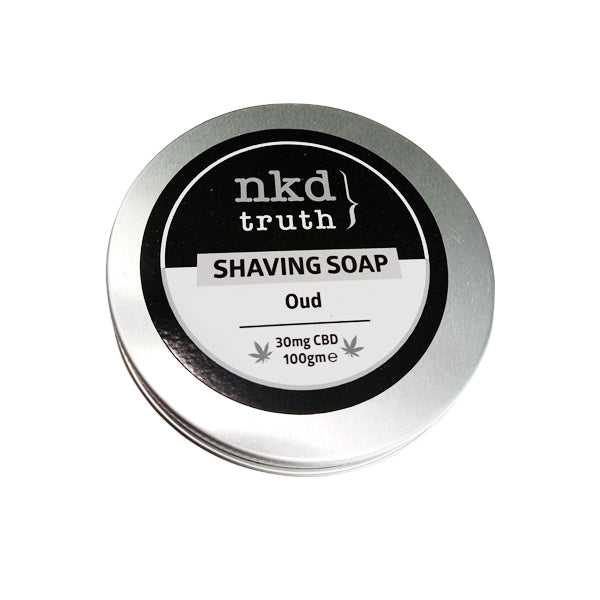 made by: NKD price:£11.90 NKD 30mg CBD Speciality Shaving Soap 100g - Oud next day delivery at Vape Street UK