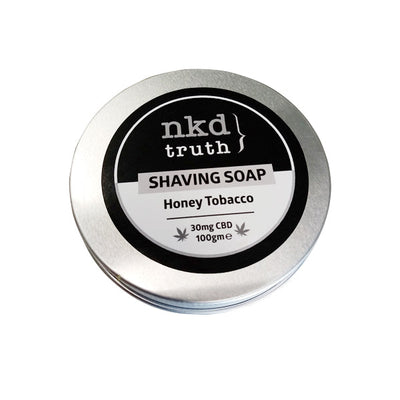 made by: NKD price:£11.90 NKD 30mg CBD Speciality Shaving Soap 100g - Honey Tobacco next day delivery at Vape Street UK