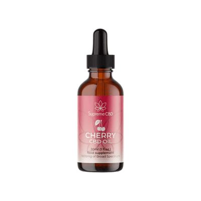 made by: Supreme CBD price:£35.15 Supreme CBD 1000mg Broad Spectrum Cherry CBD Oil - 30ml next day delivery at Vape Street UK