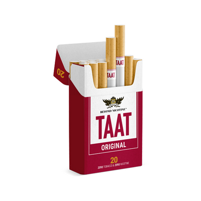 made by: TAAT price:£17.85 TAAT 500mg CBD Beyond Tobacco Original Smoking Sticks - Pack of 20 next day delivery at Vape Street UK