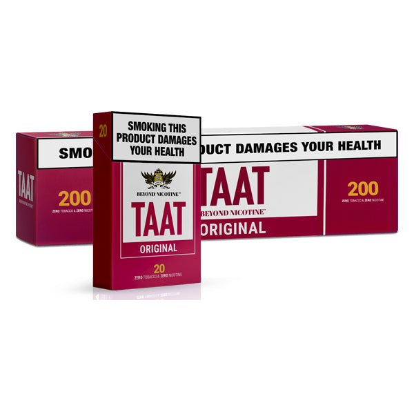 made by: TAAT price:£17.85 TAAT 500mg CBD Beyond Tobacco Original Smoking Sticks - Pack of 20 next day delivery at Vape Street UK